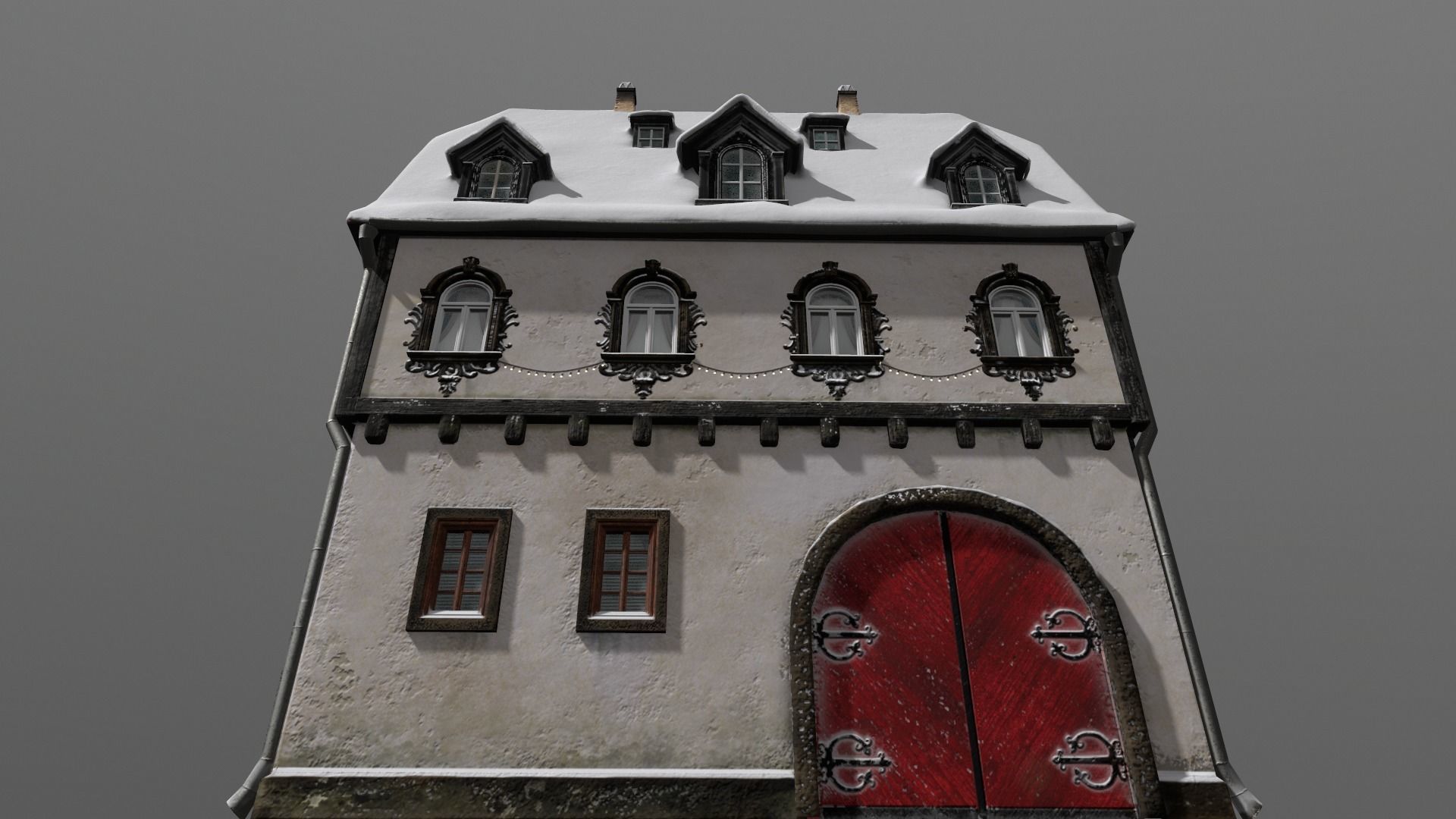 Town Square Christmas 3D model_112