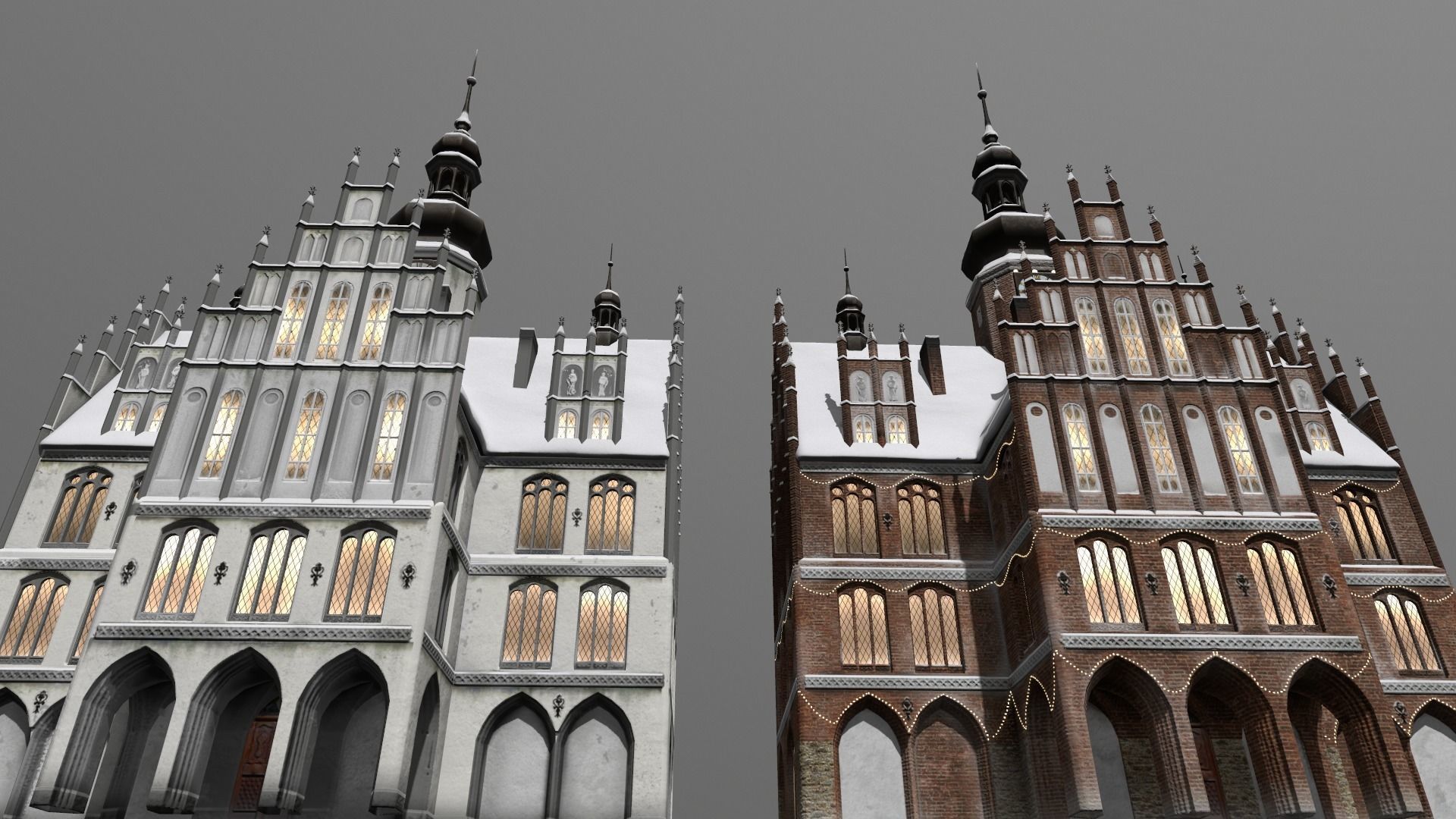 Town Square Christmas 3D model_123