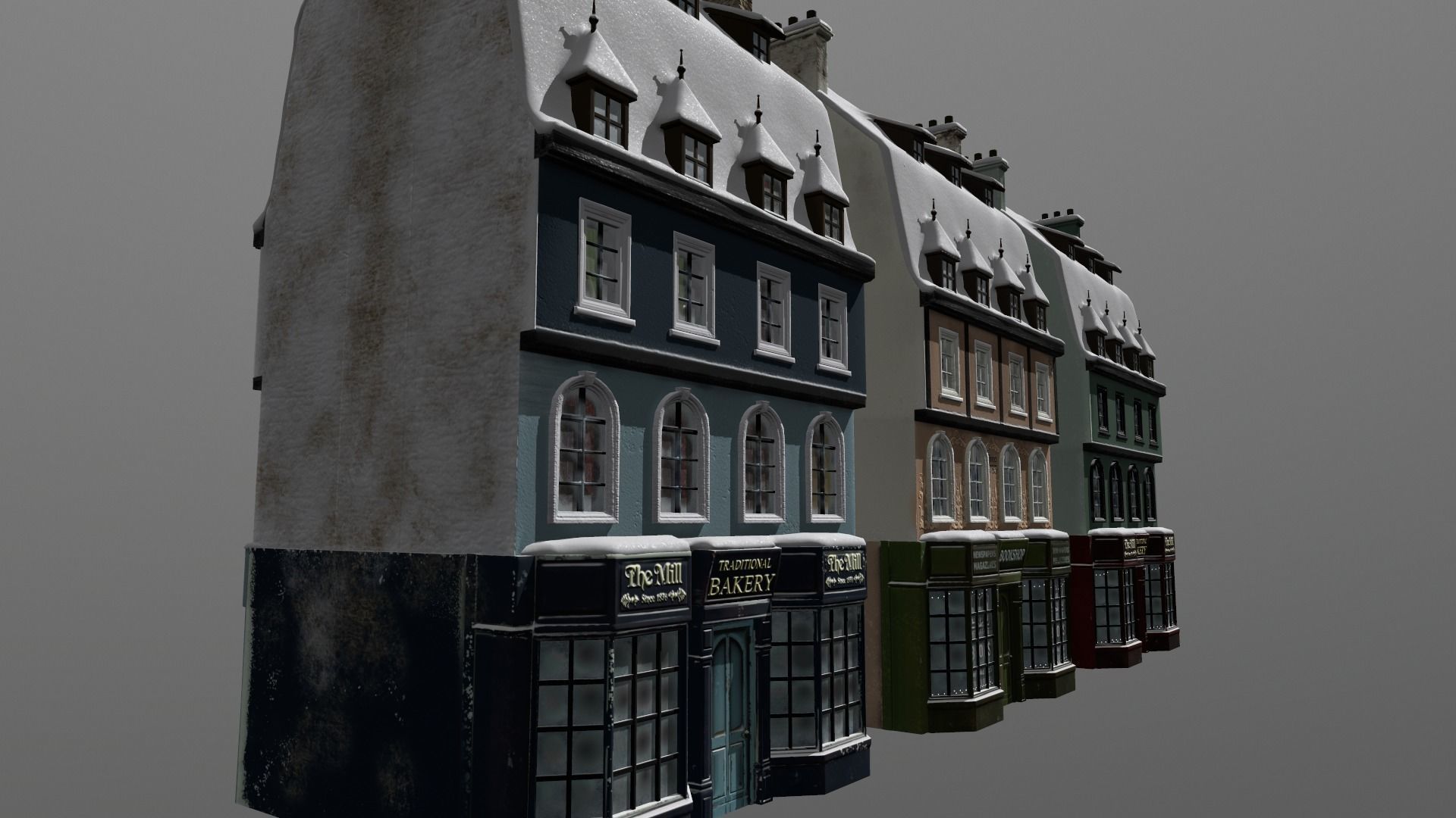 Town Square Christmas 3D model_107