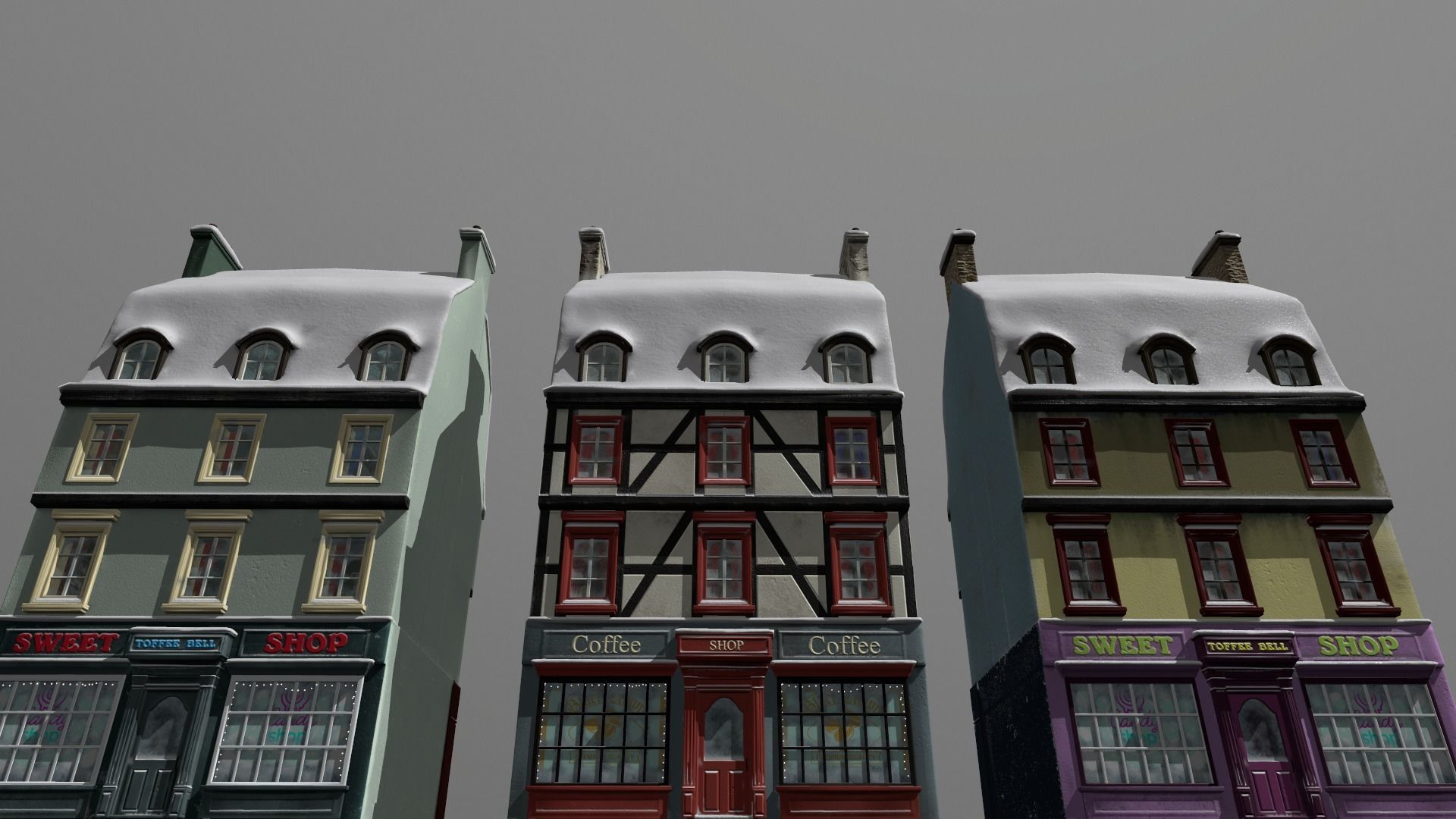 Town Square Christmas 3D model_108