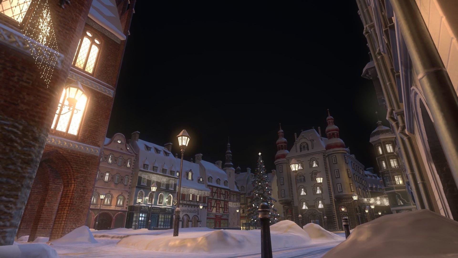 Town Square Christmas 3D model_18