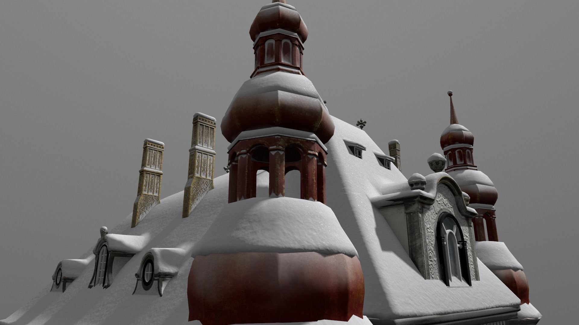 Town Square Christmas 3D model_81