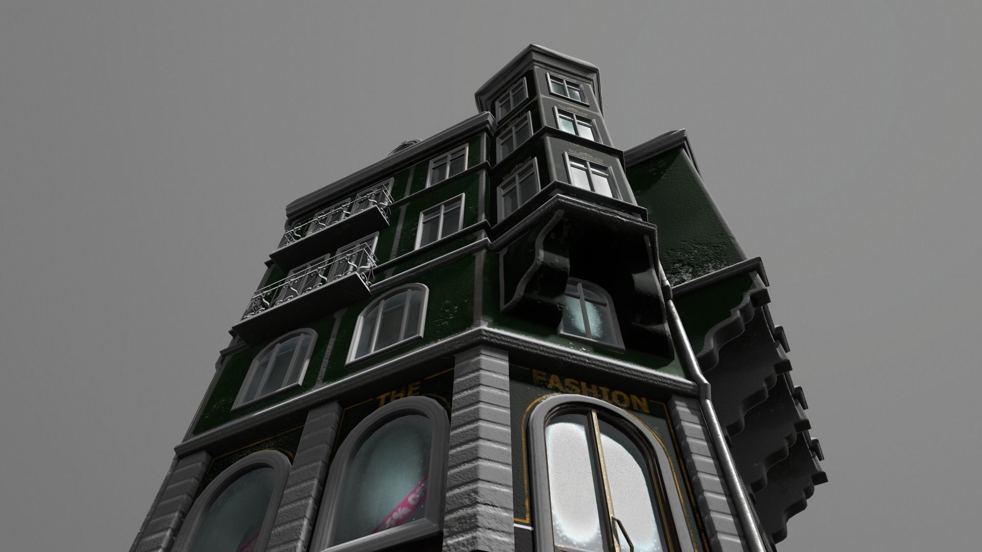 Town Square Christmas 3D model_135