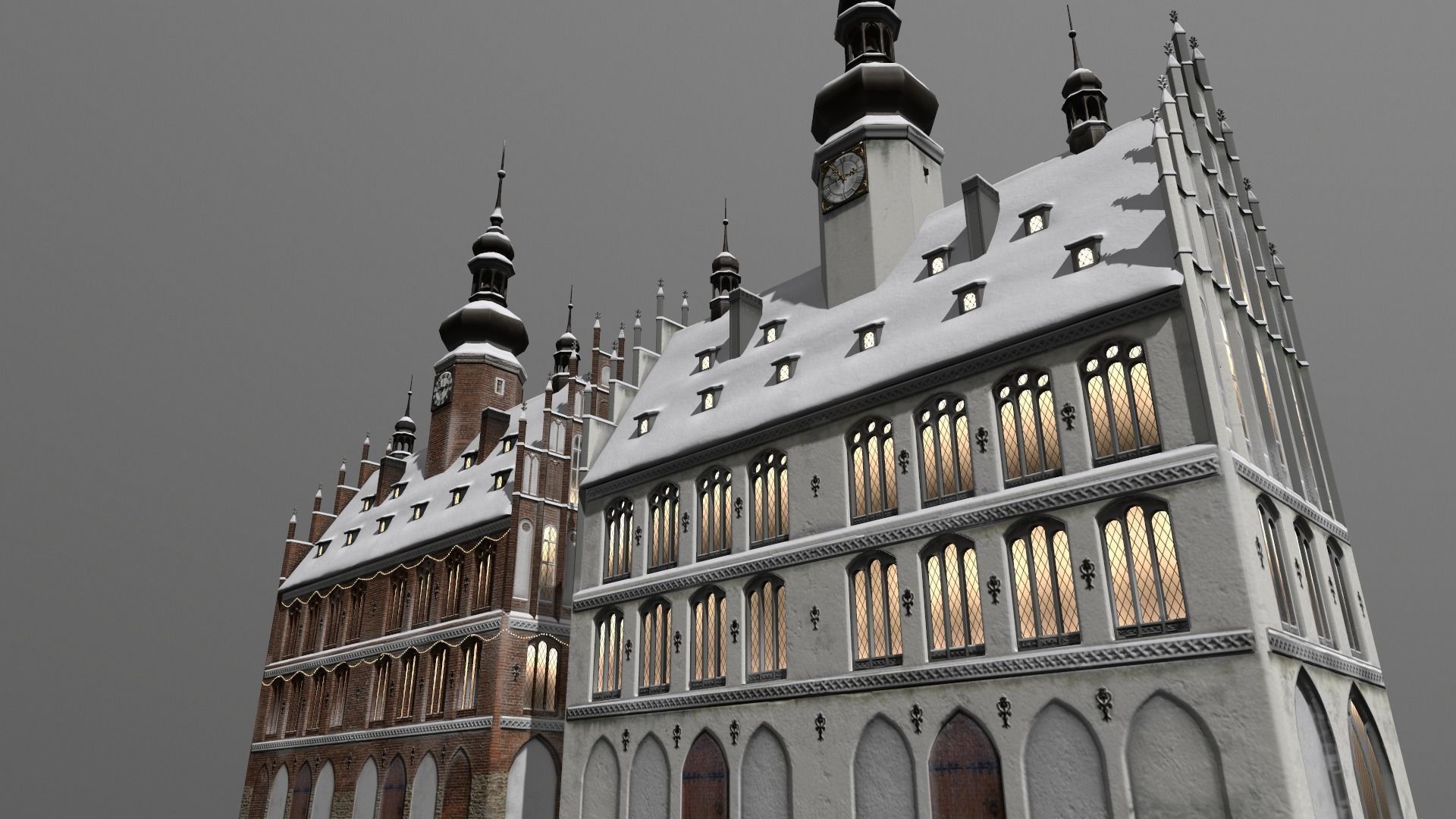 Town Square Christmas 3D model_122