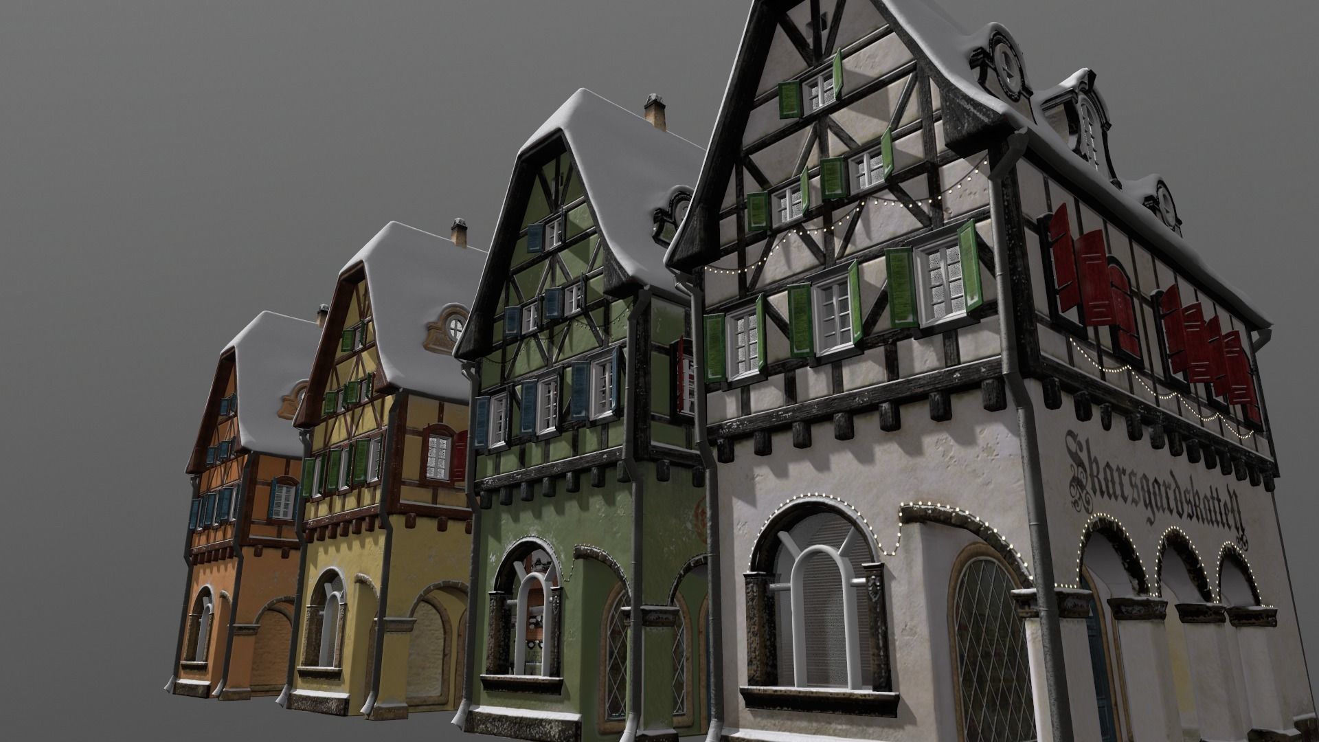 Town Square Christmas 3D model_118