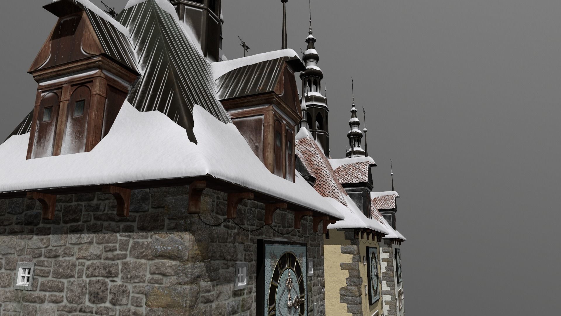 Town Square Christmas 3D model_94