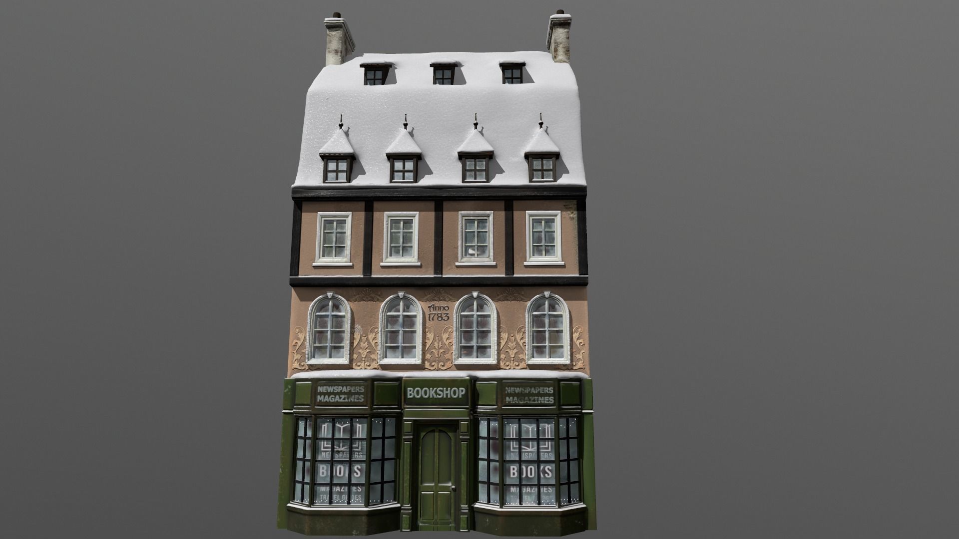 Town Square Christmas 3D model_110