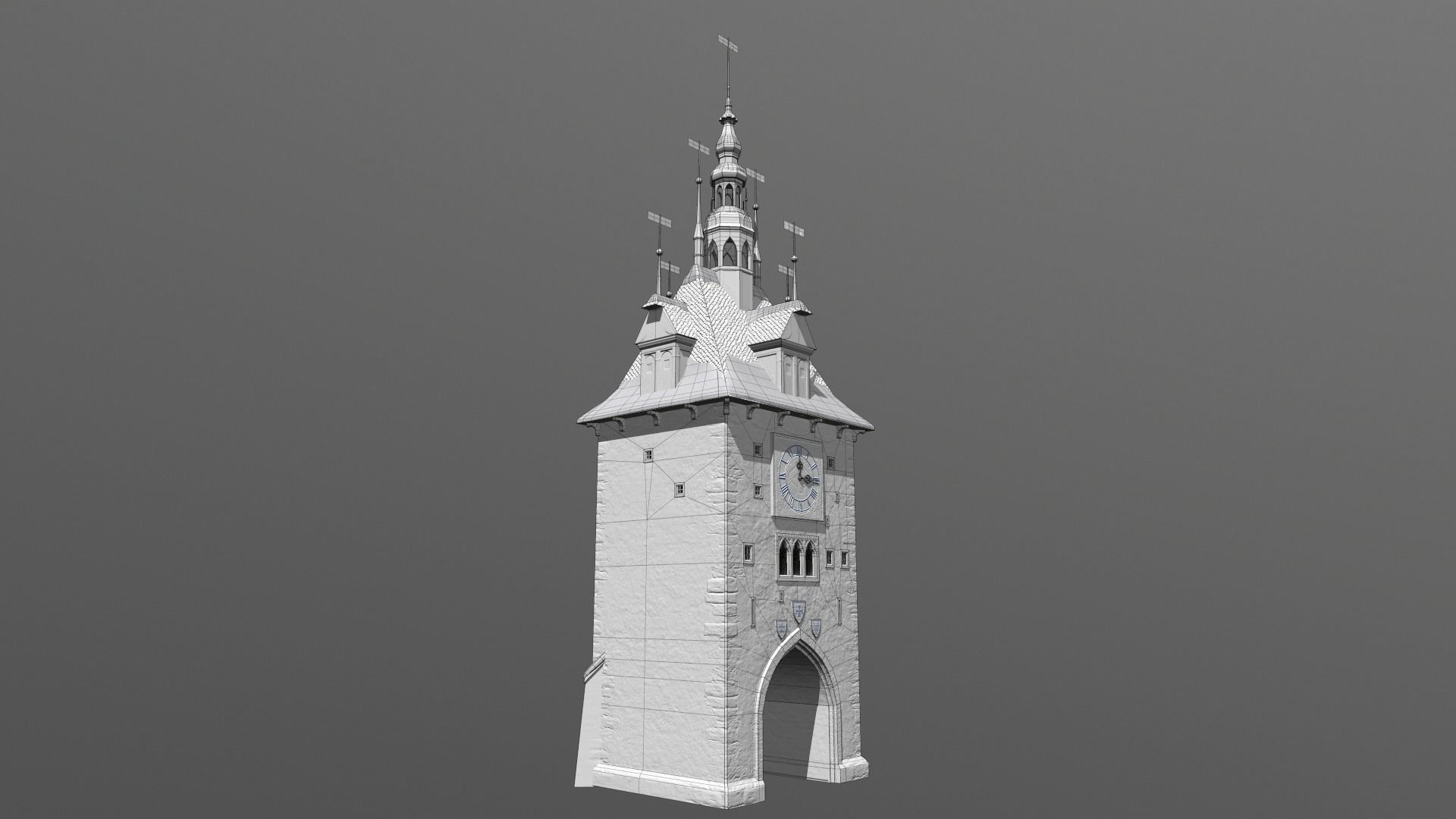 Town Square Christmas 3D model_97