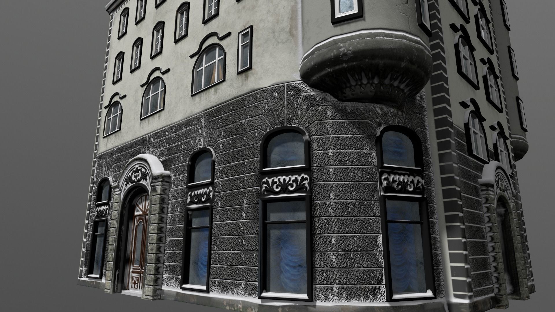 Town Square Christmas 3D model_86