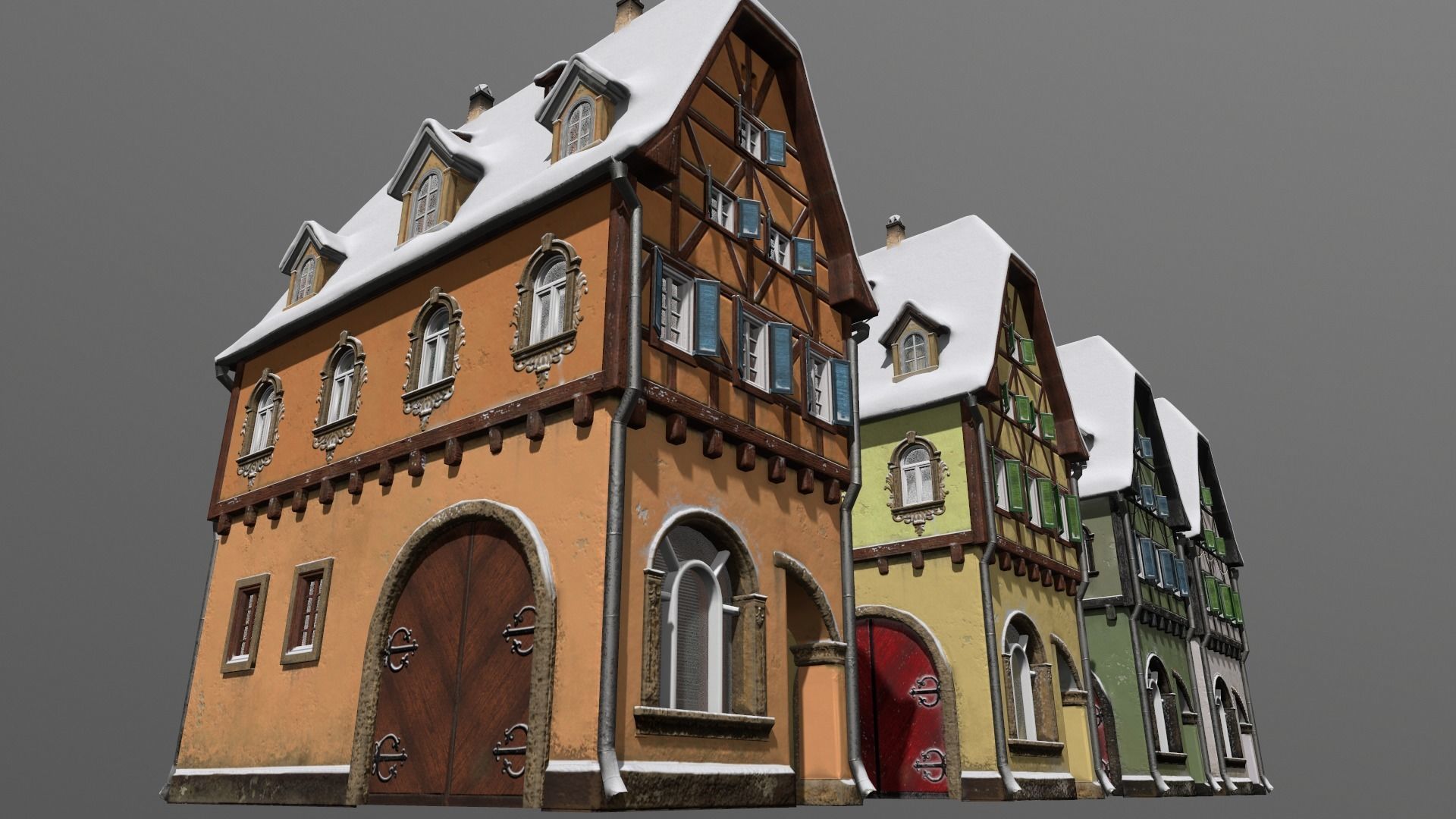 Town Square Christmas 3D model_115