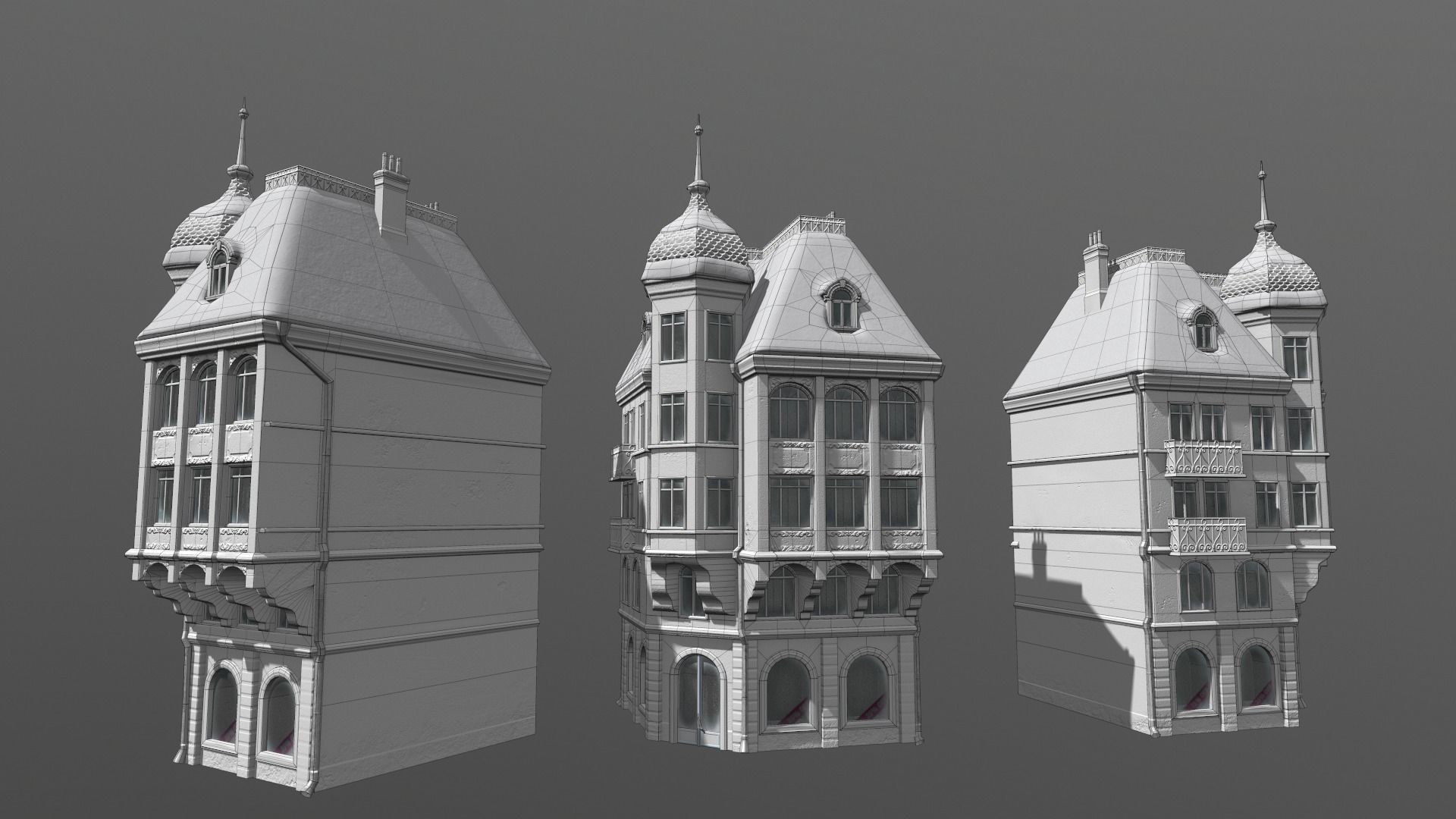 Town Square Christmas 3D model_140