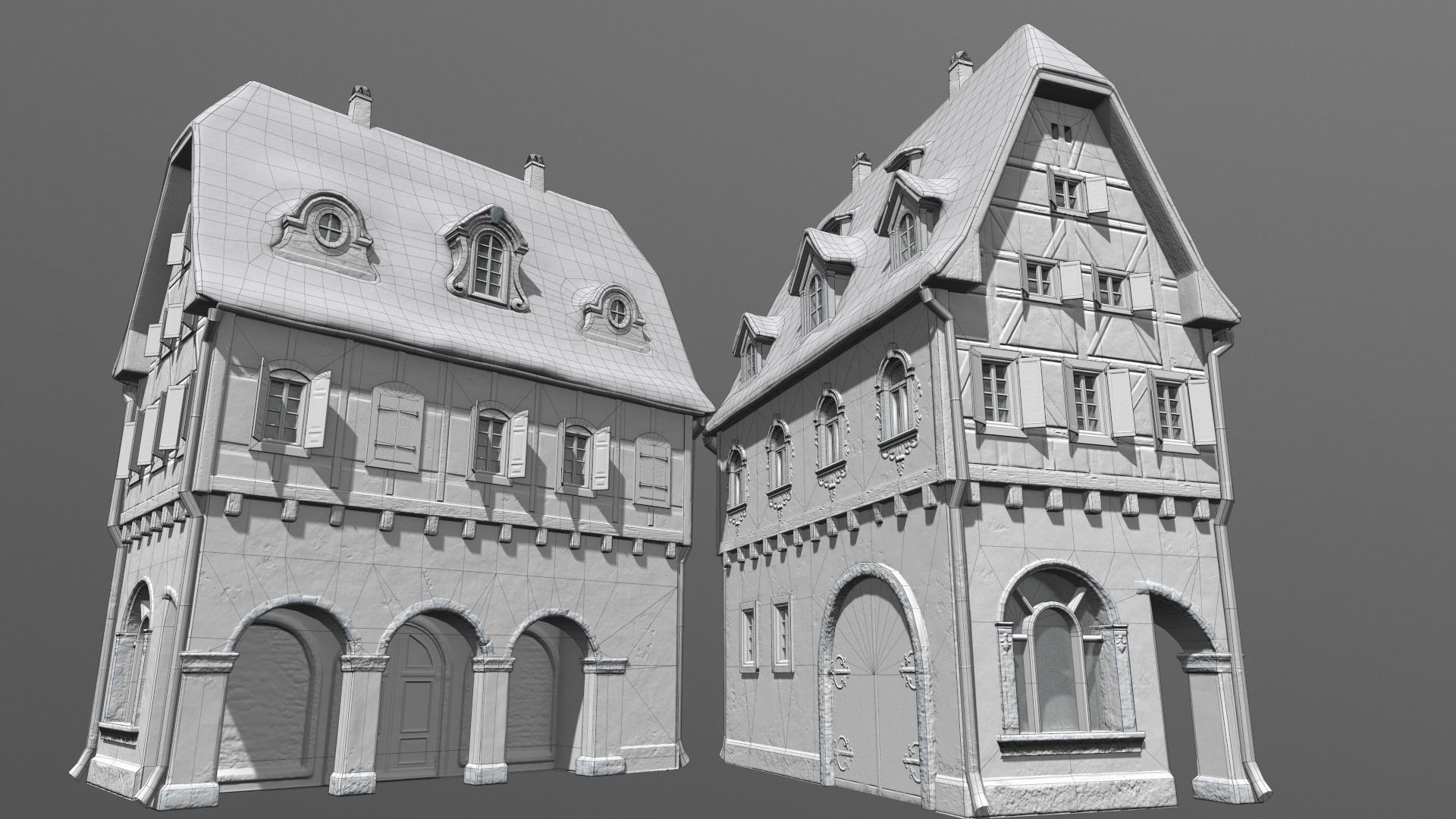 Town Square Christmas 3D model_119