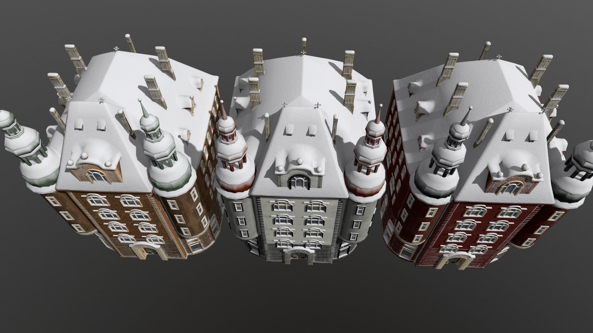 Town Square Christmas 3D model_79