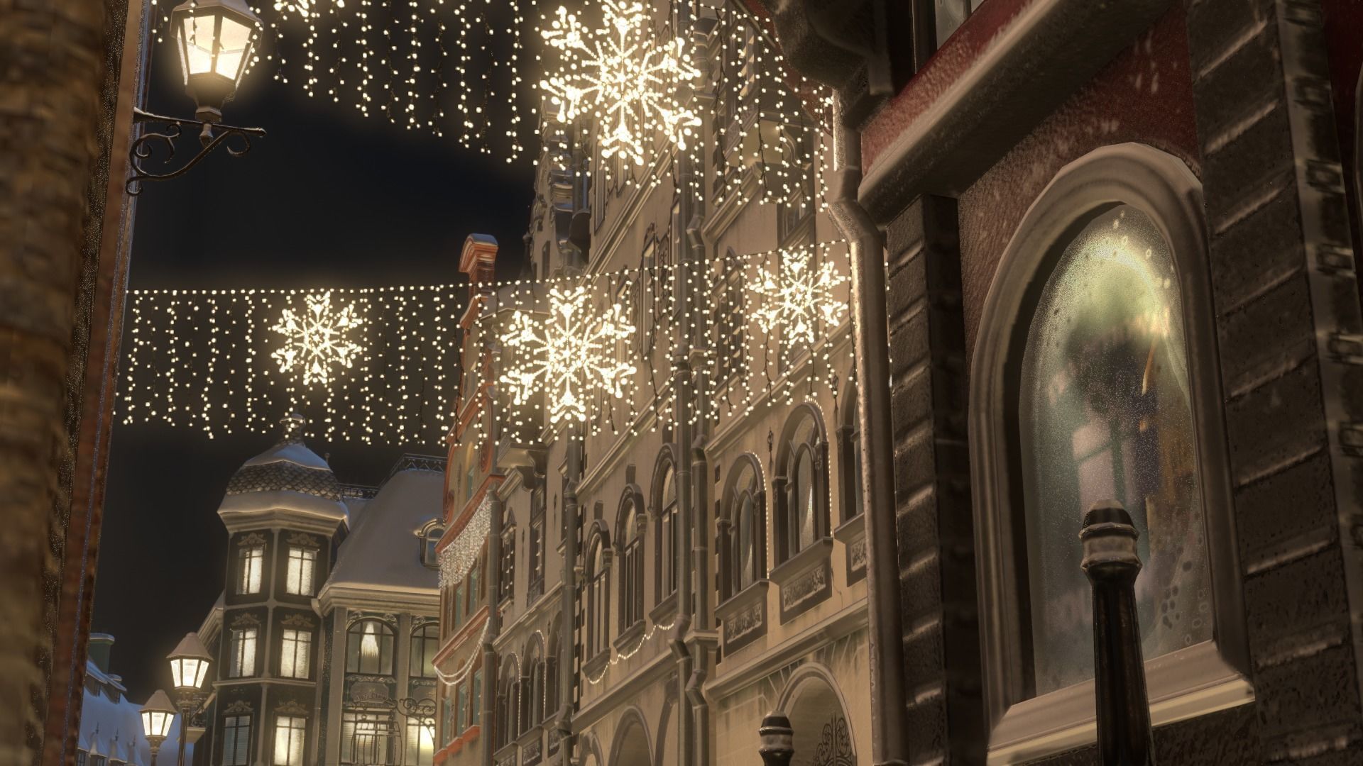 Town Square Christmas 3D model_33
