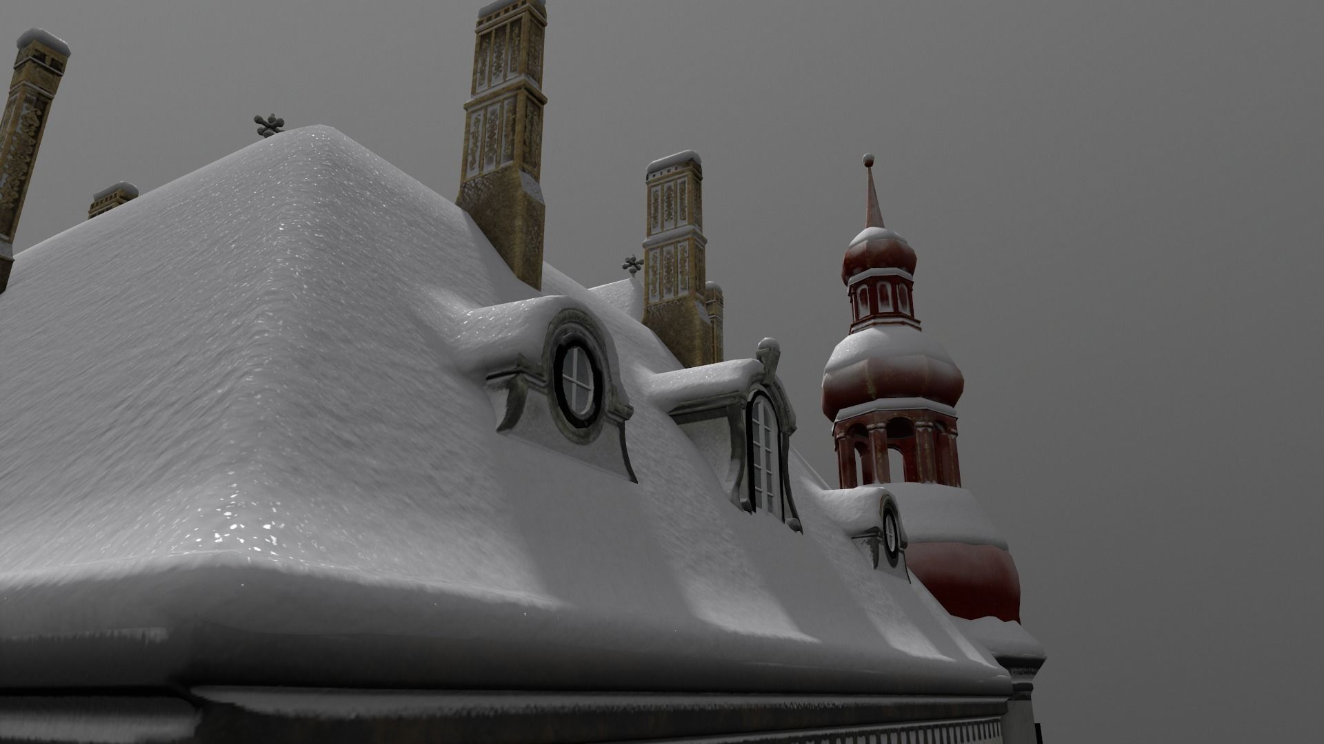 Town Square Christmas 3D model_82