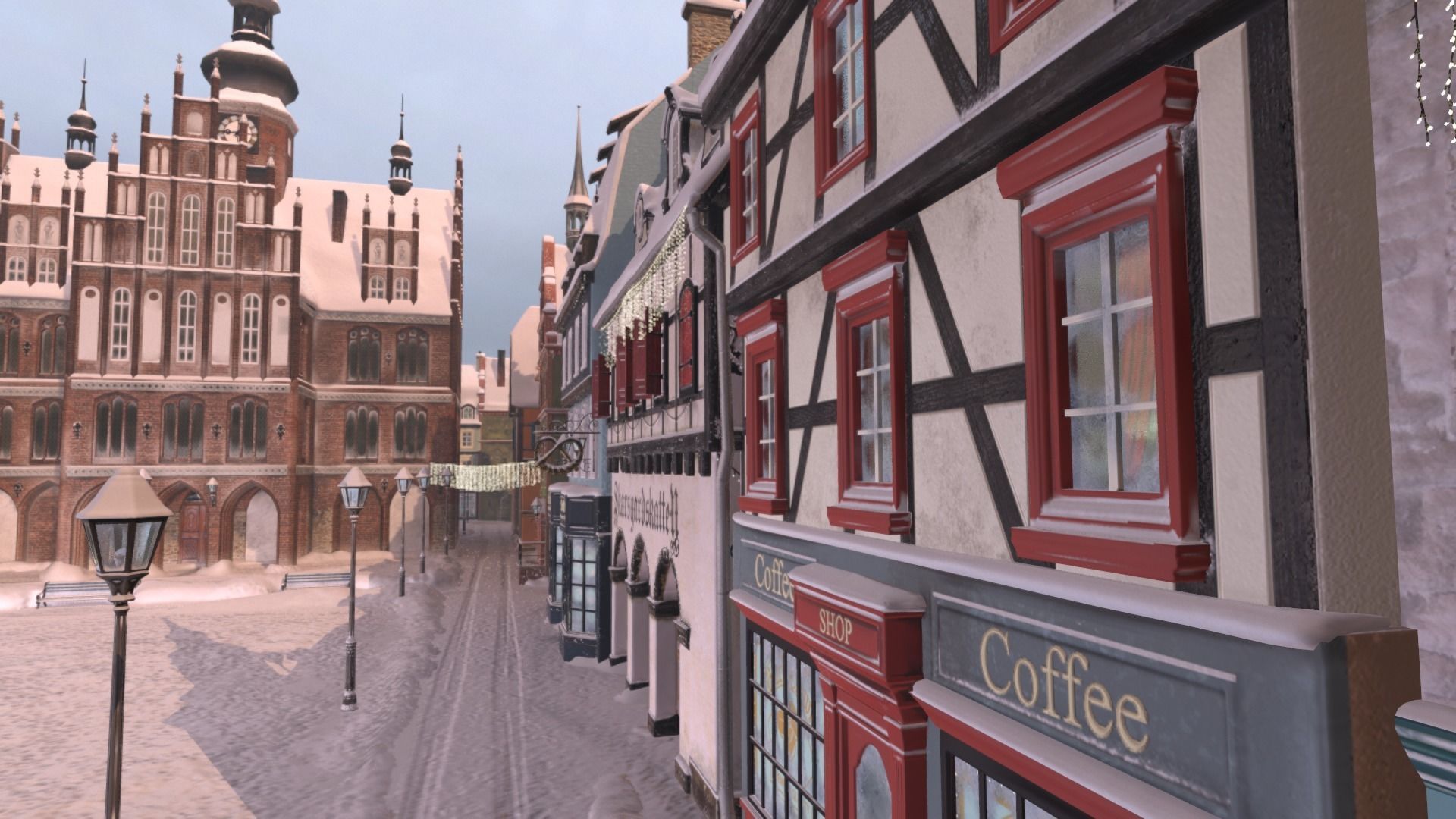 Town Square Christmas 3D model_49