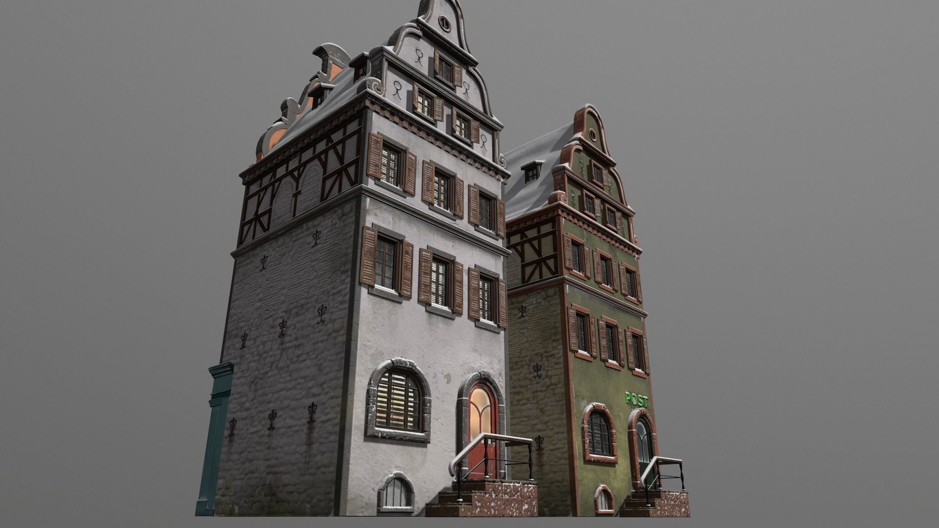 Town Square Christmas 3D model_100