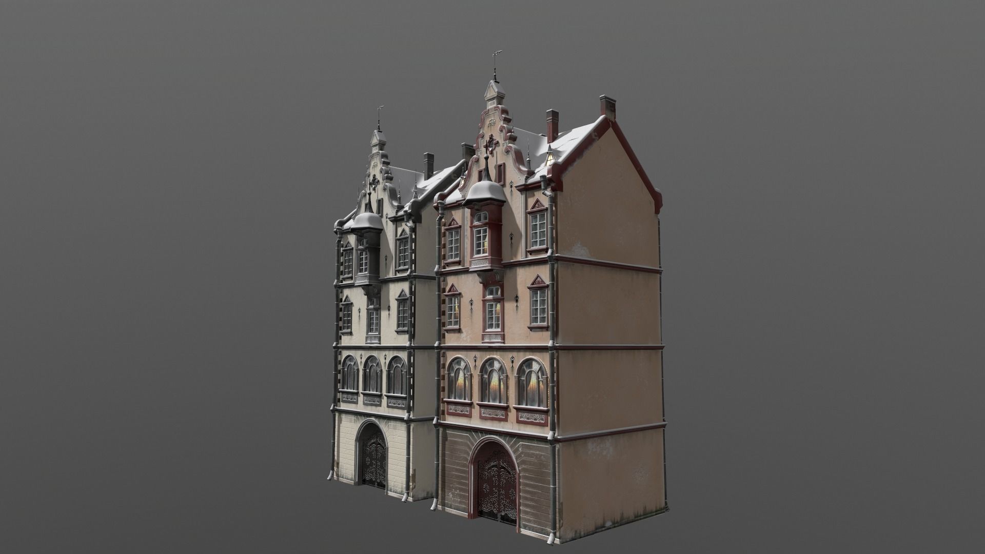 Town Square Christmas 3D model_128