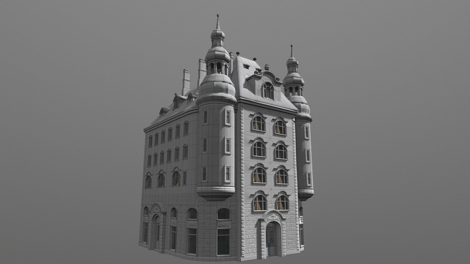 Town Square Christmas 3D model_88