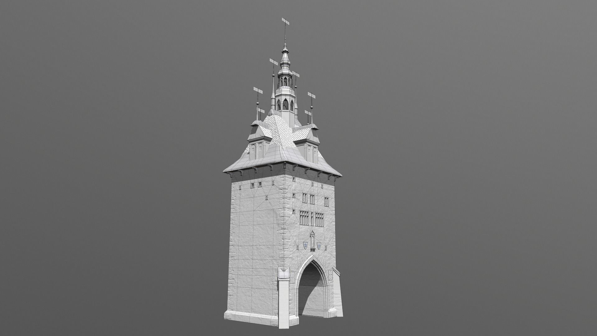 Town Square Christmas 3D model_98