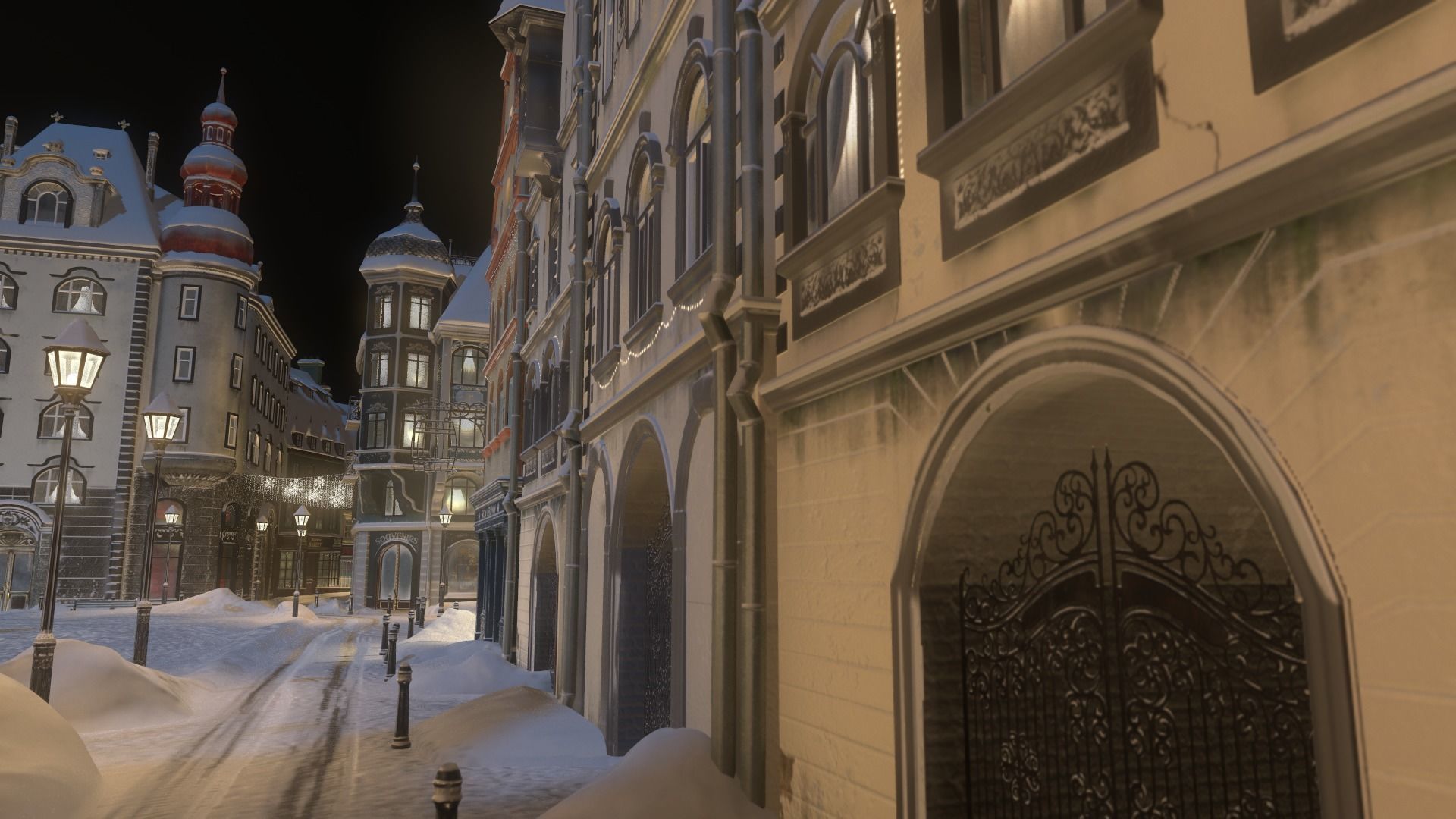 Town Square Christmas 3D model_44