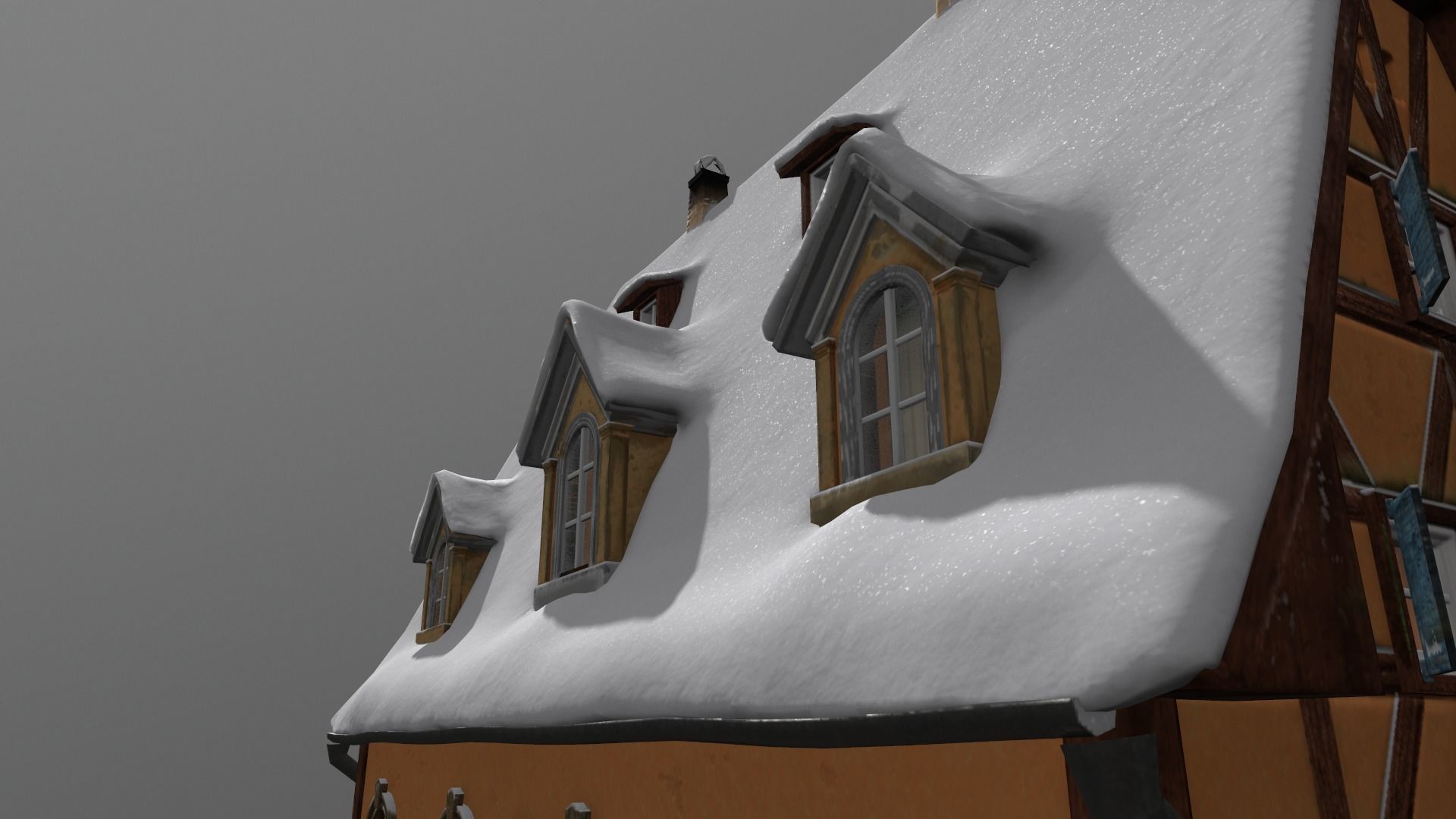 Town Square Christmas 3D model_114