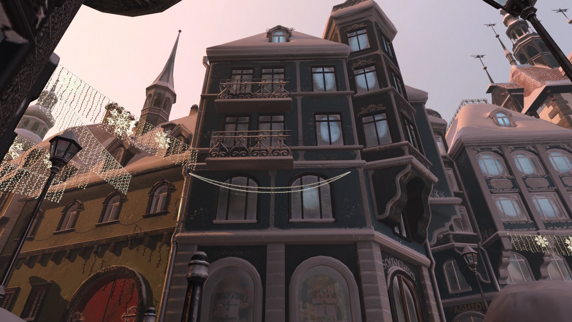 Town Square Christmas 3D model_53