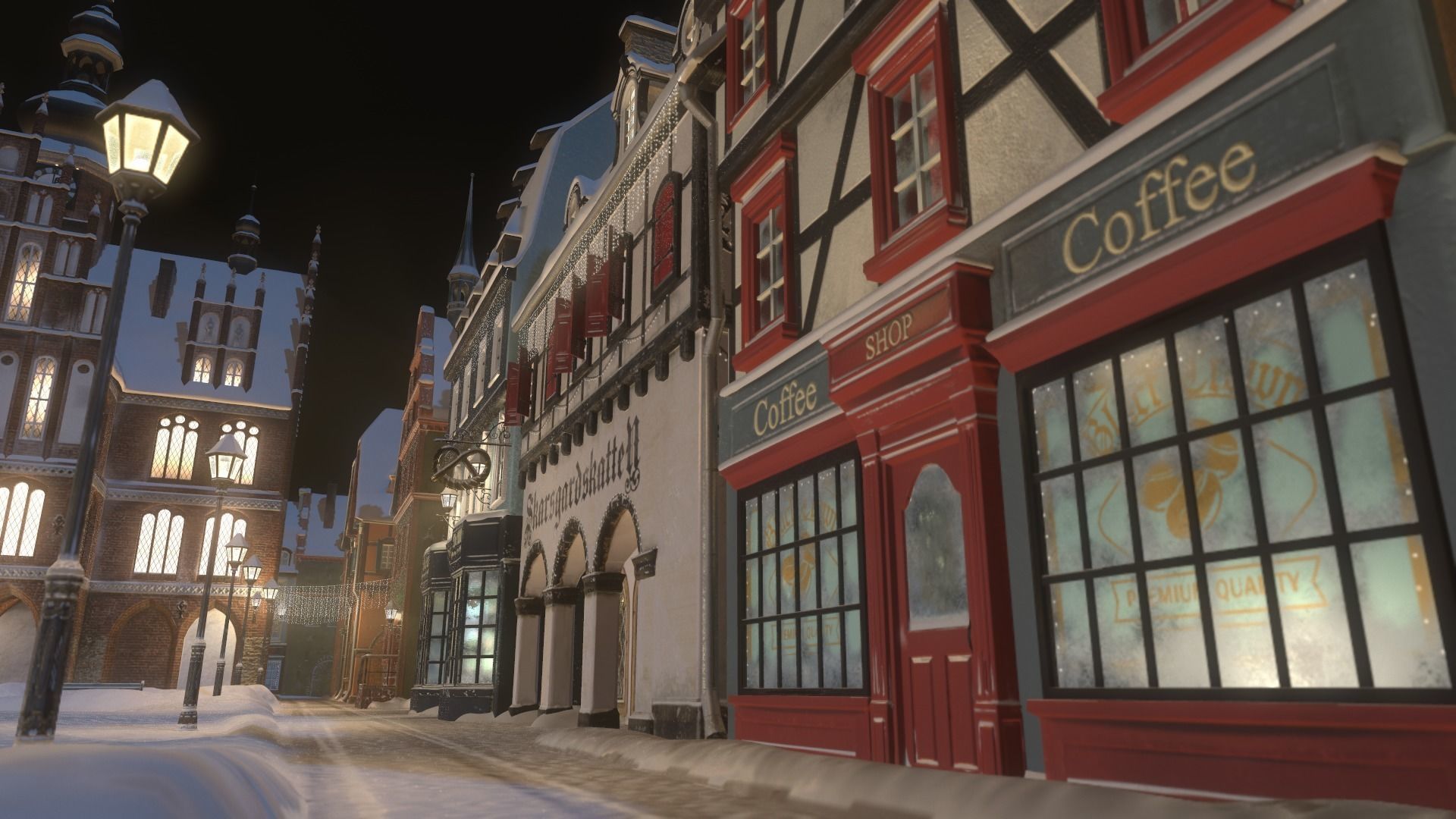 Town Square Christmas 3D model_39