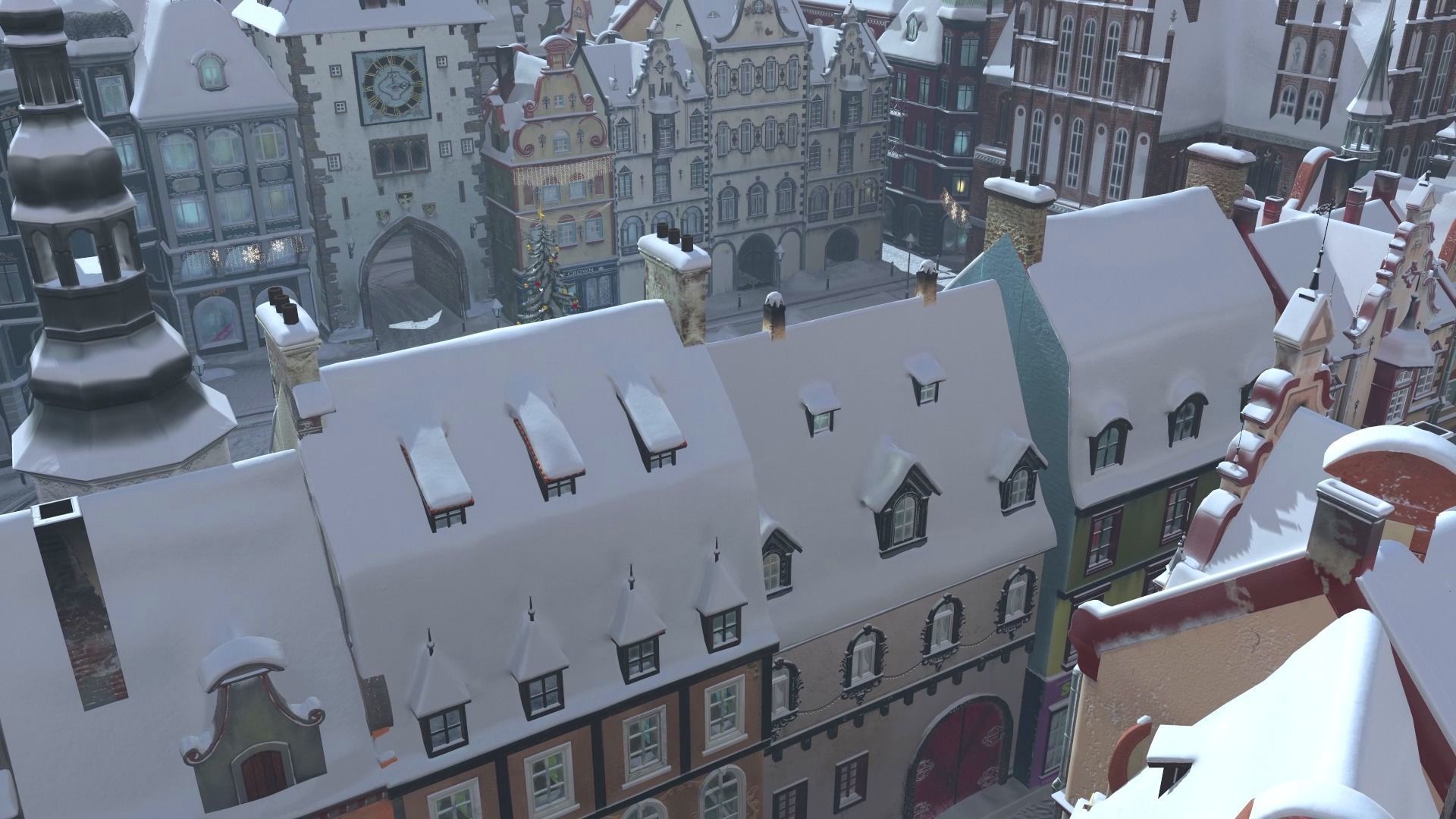 Town Square Christmas 3D model_58