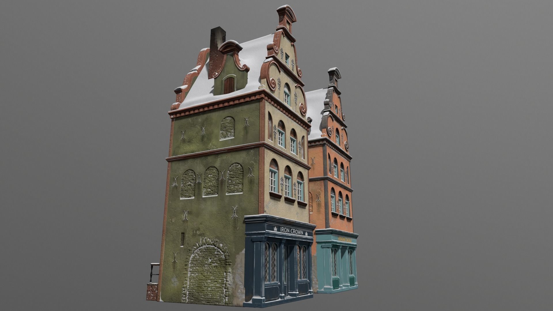 Town Square Christmas 3D model_99