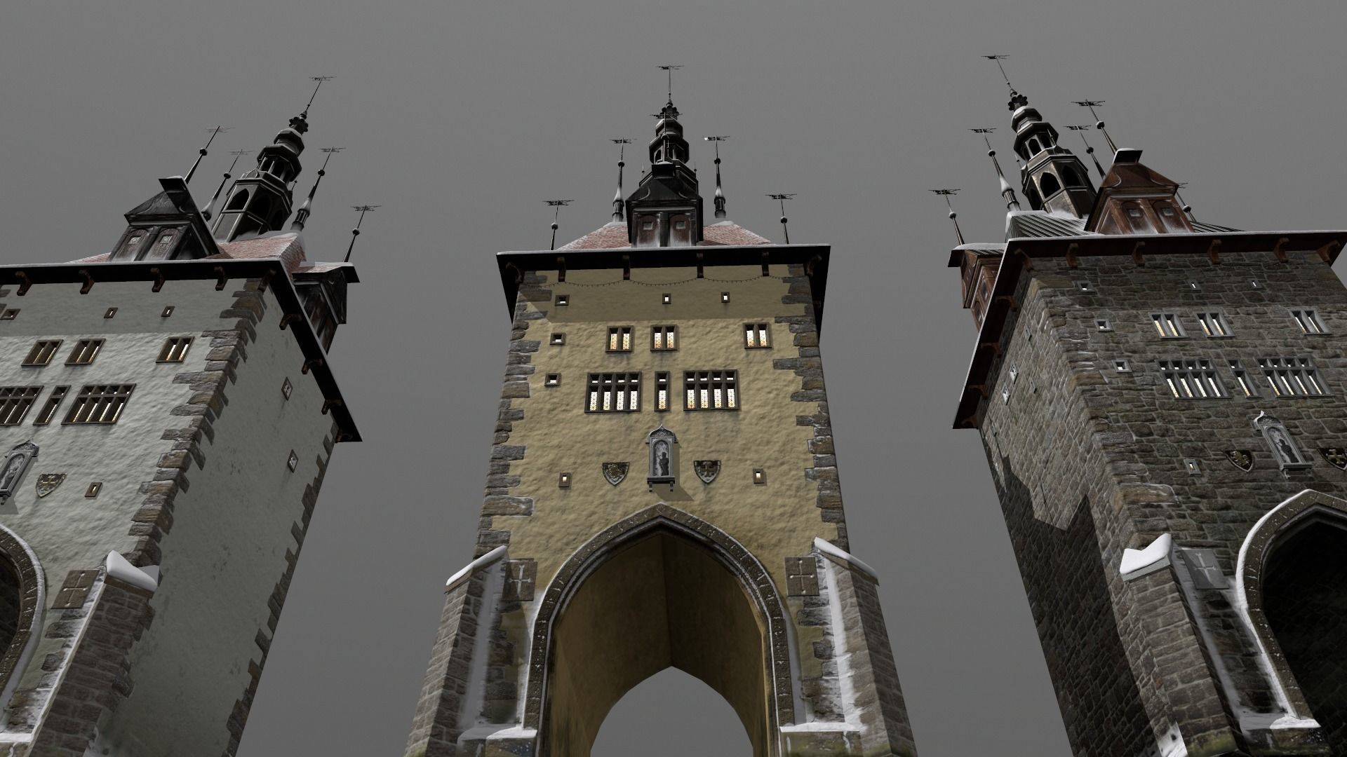 Town Square Christmas 3D model_91