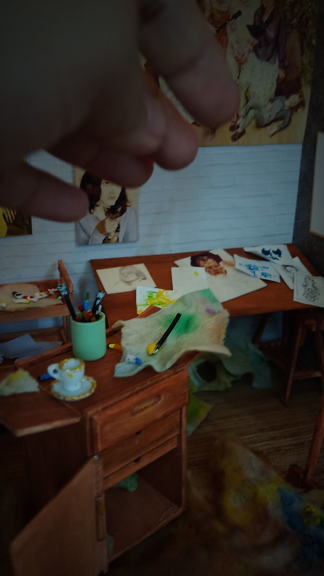 Mini Art Studio Furniture Collection 9  Items Miniature 3D print model_3