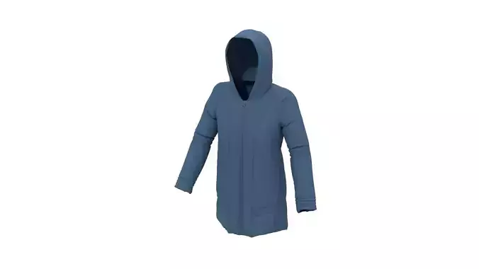 Long Puffy Women Hoodie