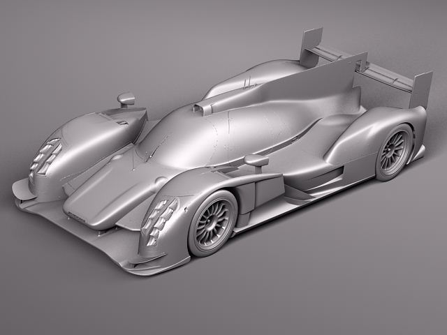 Audi R18 2012 race car 3D model_11