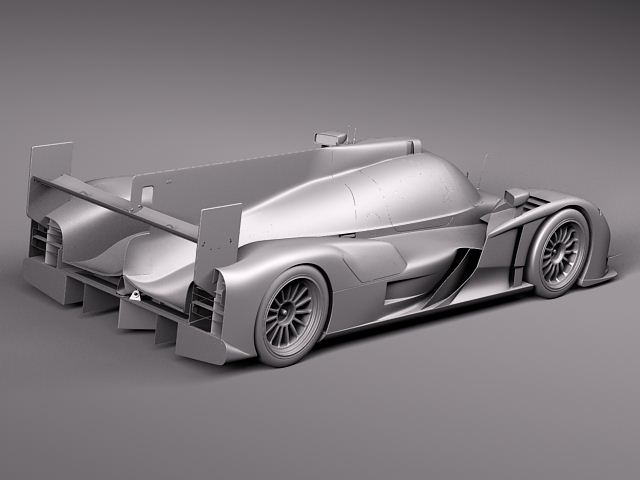 Audi R18 2012 race car 3D model_8