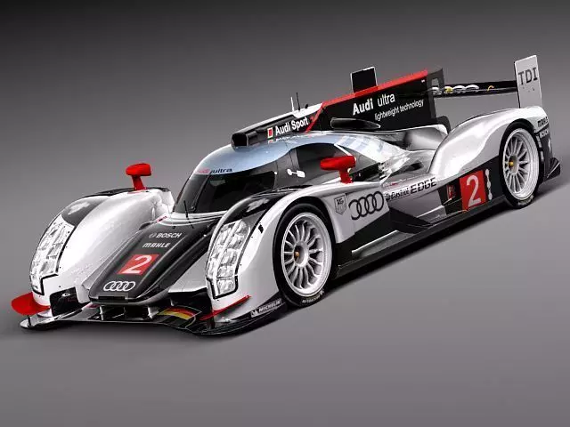 Audi R18 2012 race car 3D model_0