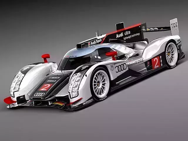Audi R18 2012 race car 3D model