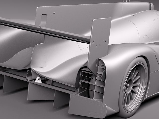 Audi R18 2012 race car 3D model_9