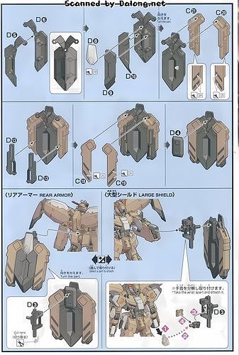 GUNDAM GUSION SCISSOR VARIABLE SHIELD 12 PIECES 3D print model