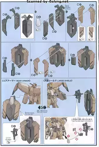 GUNDAM GUSION SCISSOR VARIABLE SHIELD 12 PIECES