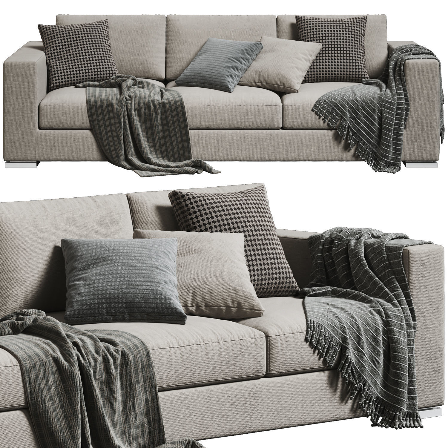 Jesse Alfred Sofa 3 Seats 3D model_1