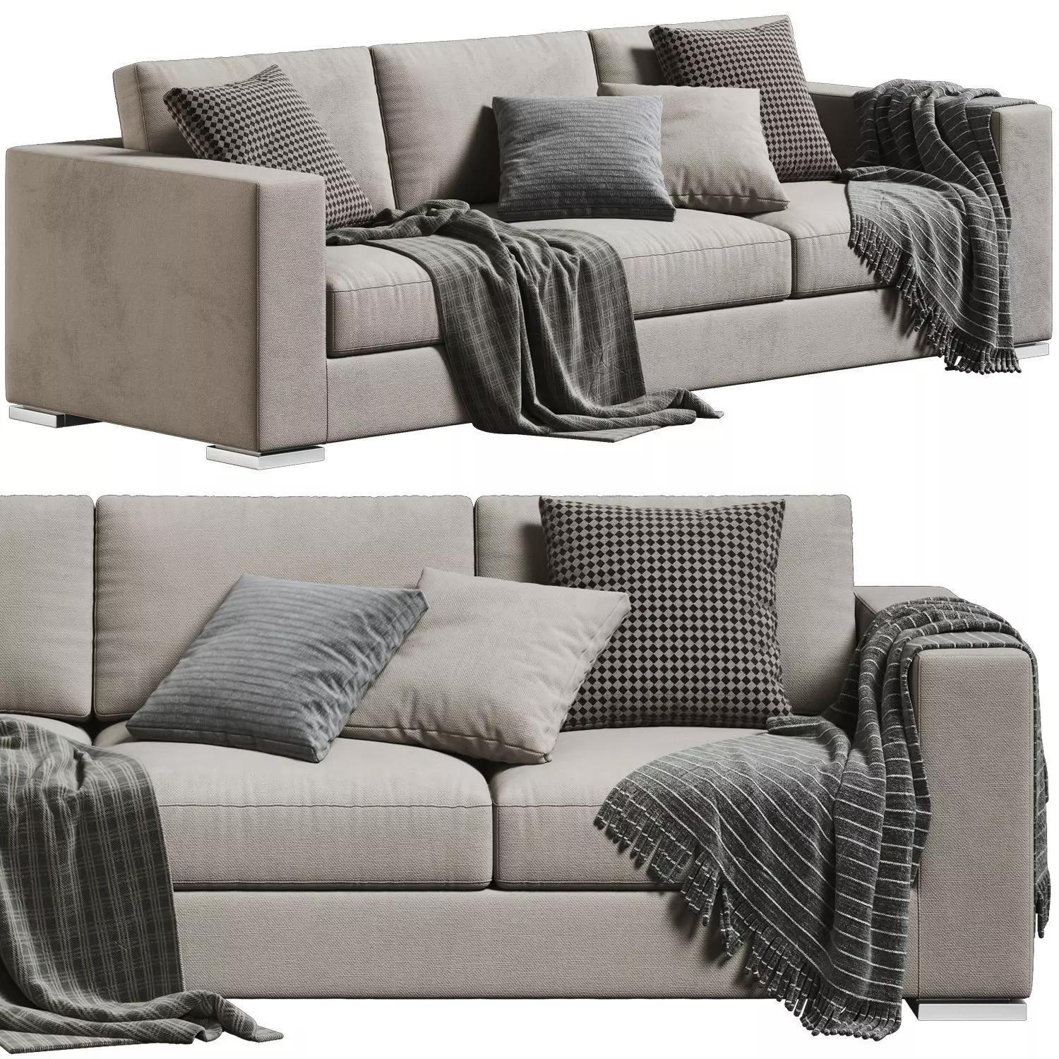 Jesse Alfred Sofa 3 Seats 3D model_0