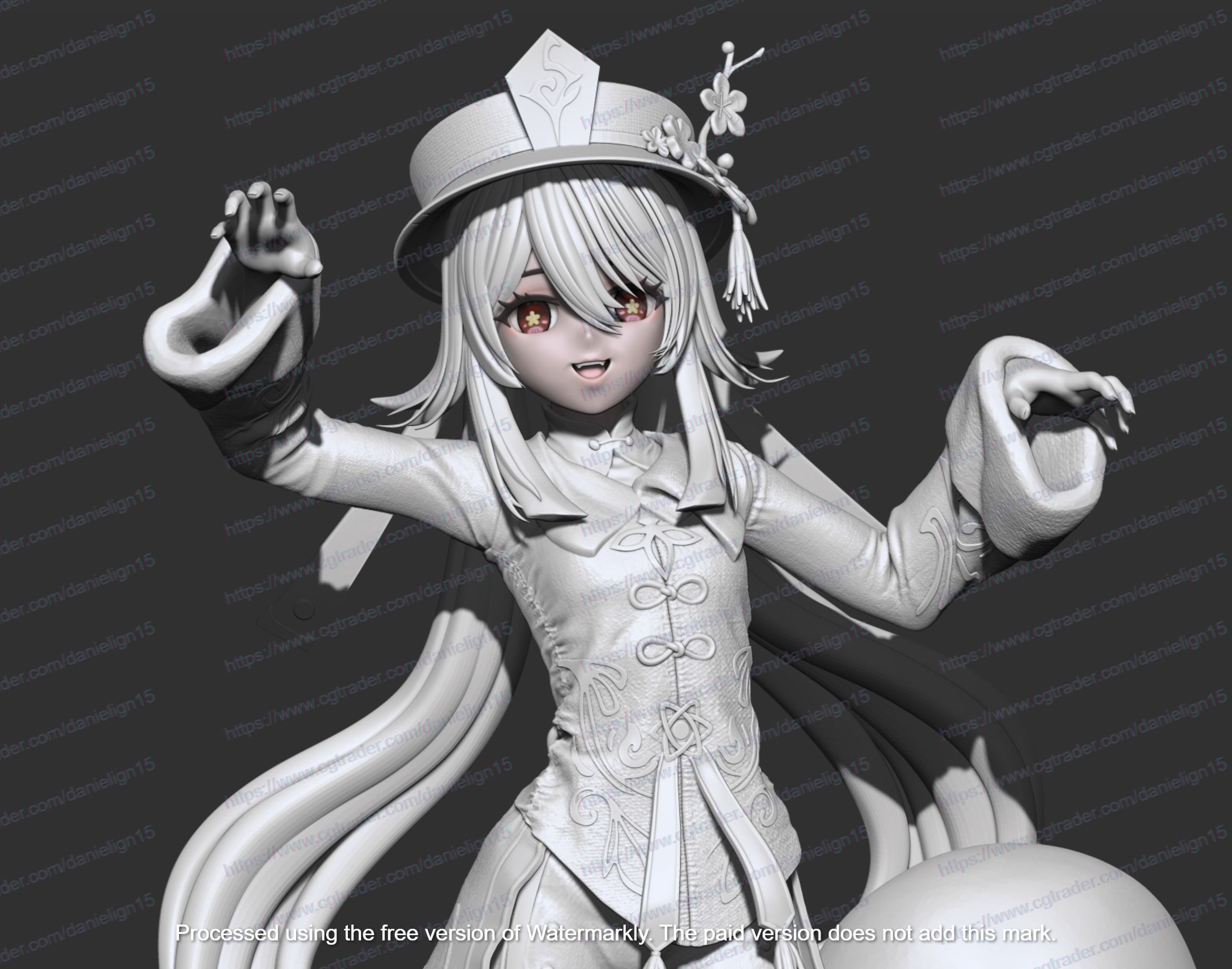 Hu Tao Genshin Impact HIDEF KEYED MODEL 3D print model 3D print model_3