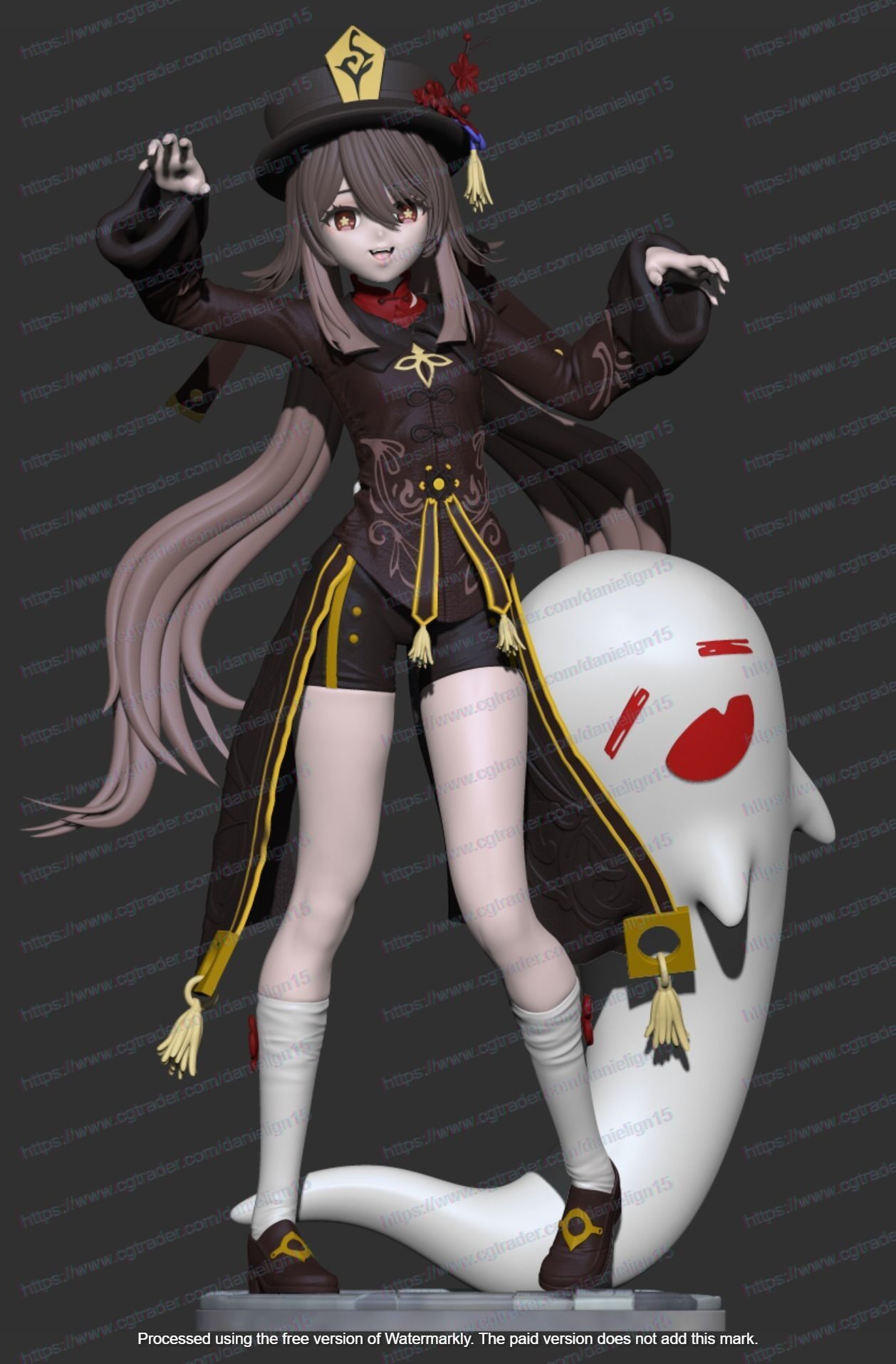 Hu Tao Genshin Impact HIDEF KEYED MODEL 3D print model 3D print model_2