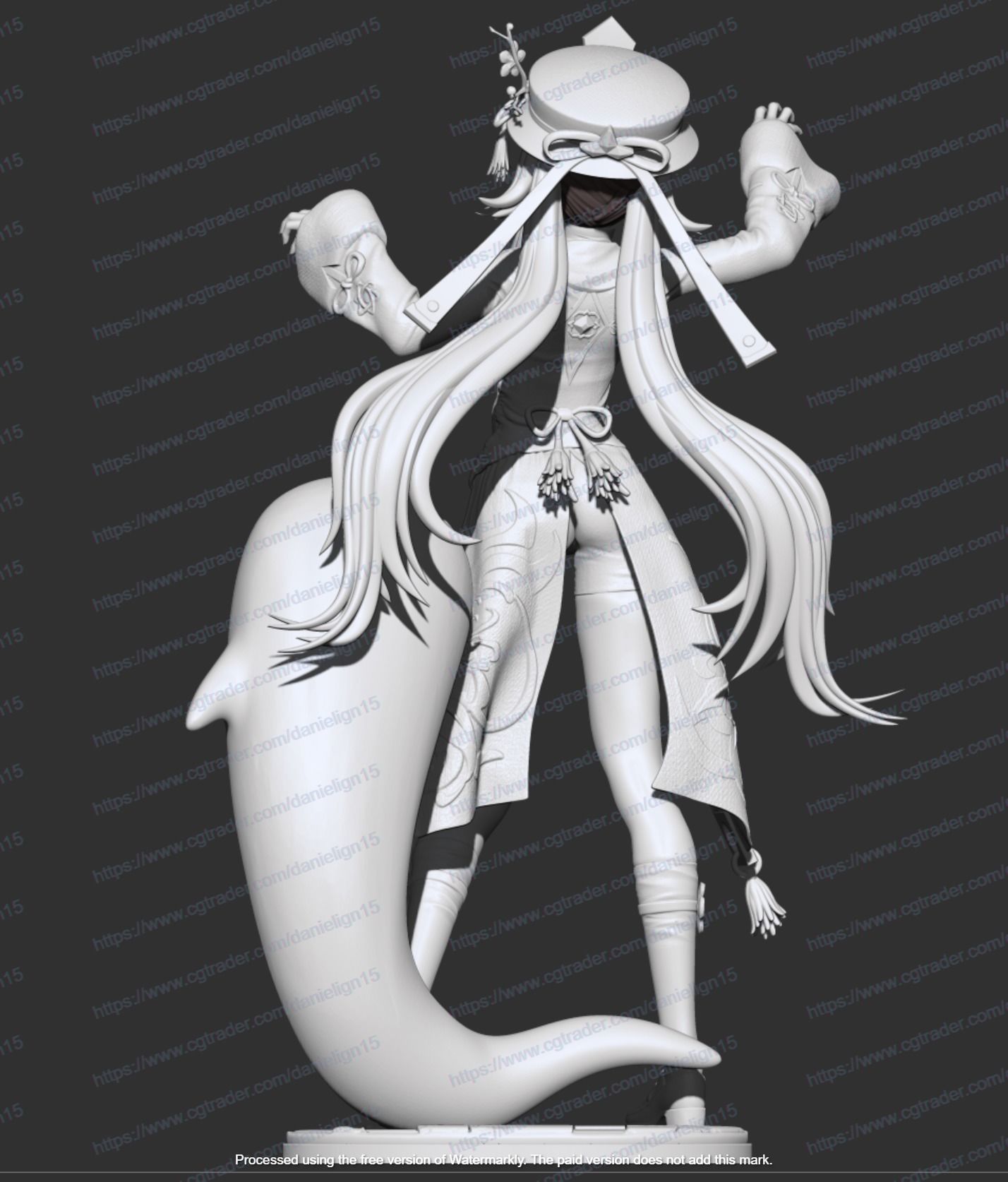 Hu Tao Genshin Impact HIDEF KEYED MODEL 3D print model 3D print model_5