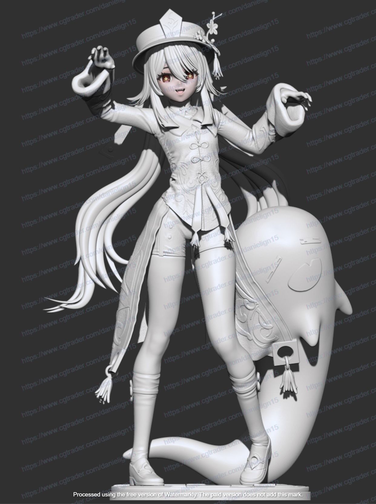 Hu Tao Genshin Impact HIDEF KEYED MODEL 3D print model 3D print model_4