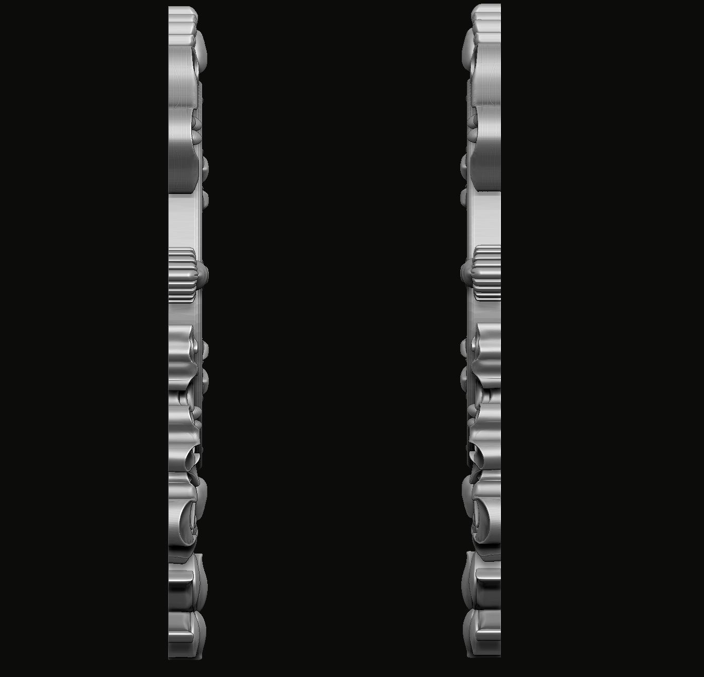 Buddhist Dharma wheel Relief 3D print model_5