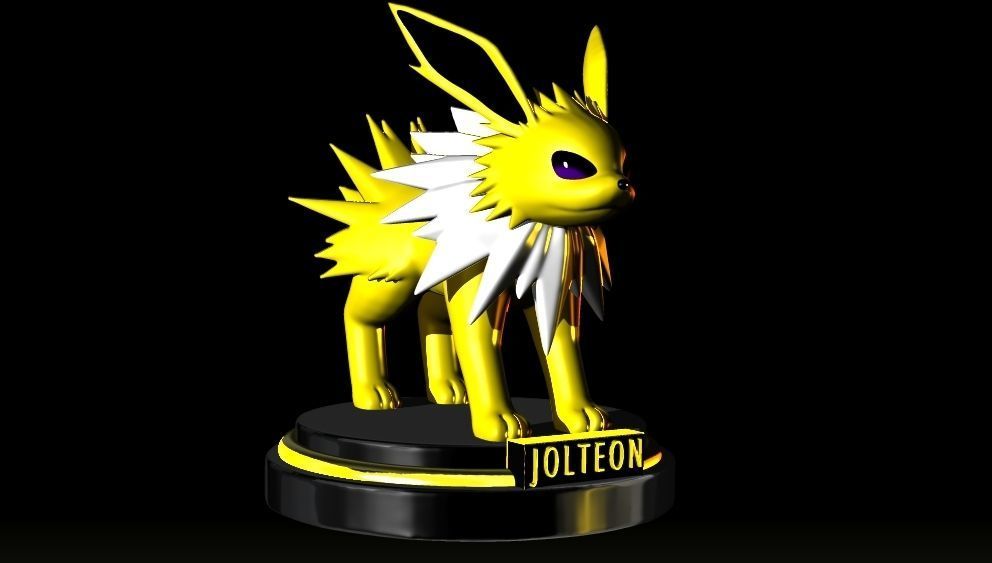 JOLTEON EEVEE POKEMON ELECTRIC POKEDEX 3D print model_2