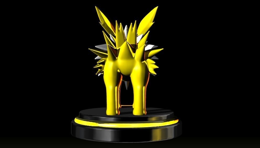 JOLTEON EEVEE POKEMON ELECTRIC POKEDEX 3D print model_4