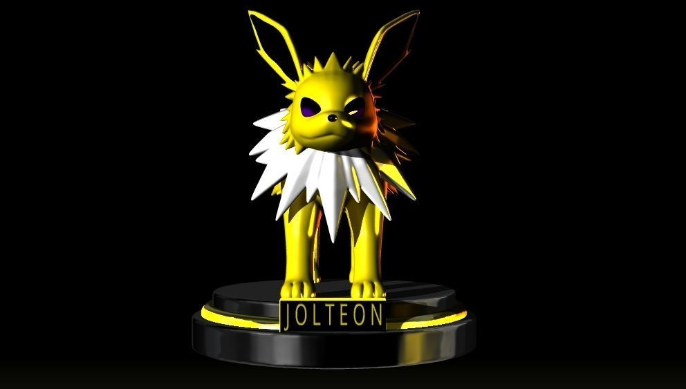 JOLTEON EEVEE POKEMON ELECTRIC POKEDEX 3D print model_1